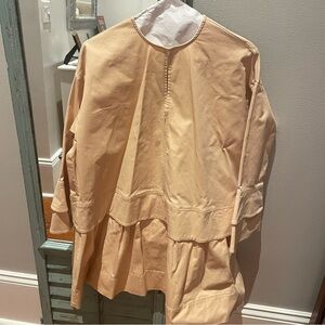 GANNI Cargo Keyhole Zip Detail Long-Sleeve Tunic